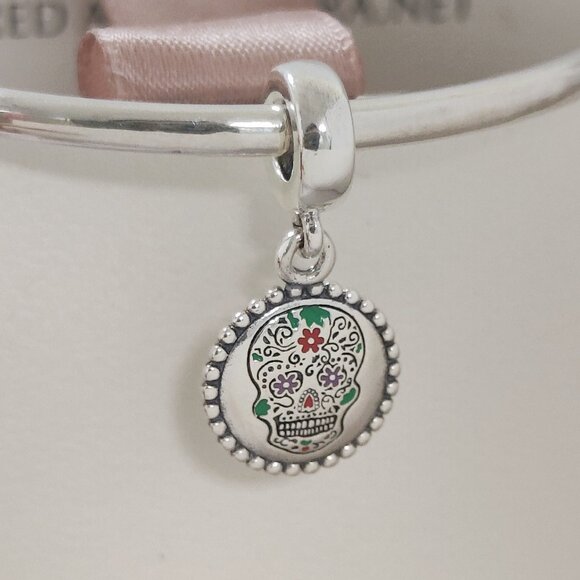 Pandora Jewelry - Pandora Mexico Skull Lover Dangle Charm Travel Vacation Pendant S925 Silver